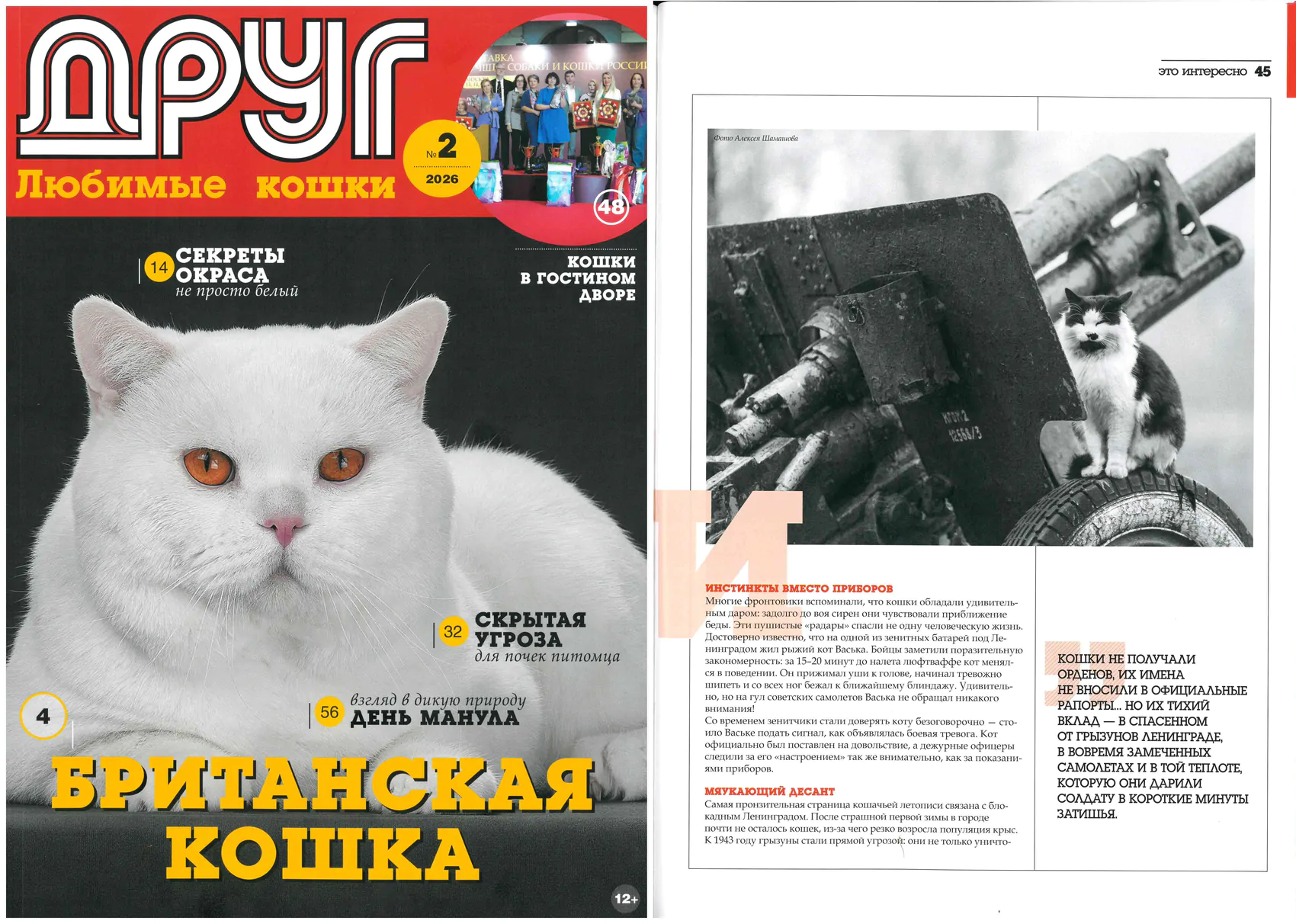 Фотография Алексея Шамашова в журнале Друг Кошки